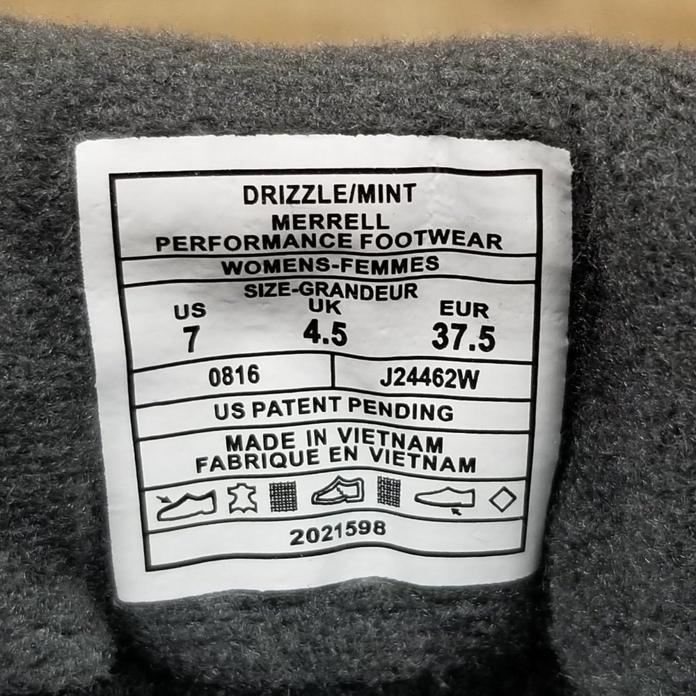 Merrell Moab 2 Women Sz 7 Waterproof Hiking Drizzle Mint J24462W Trail Shoes - Picture 9 of 9